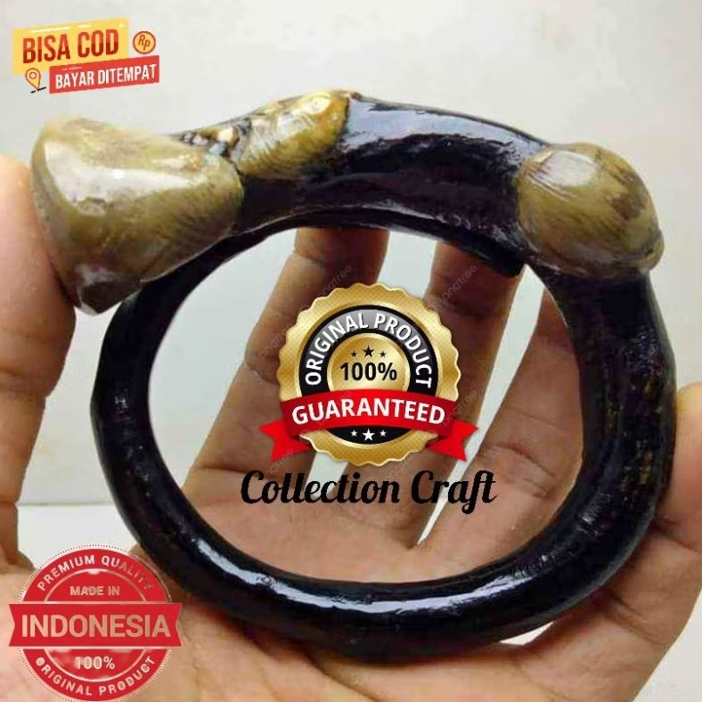 Gelang akar bahar hitam asli bonggol batu bertuah  100% original