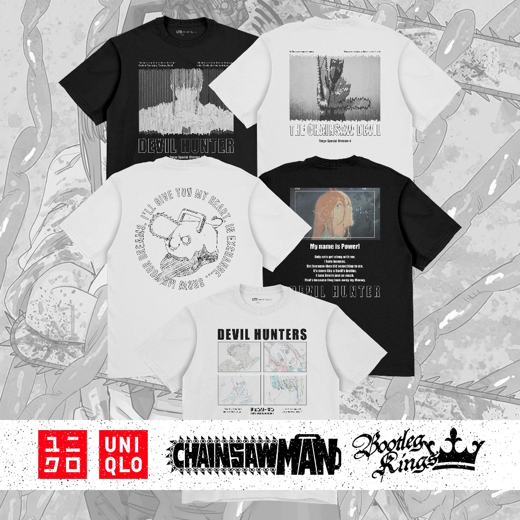 [HOT] UNIQLO X CHAINSAW MAN KOSUKE KAWAMURA UT GRAPHIC T-SHIRT | MATERIAL 24s COTTON COMBED ASLI | S