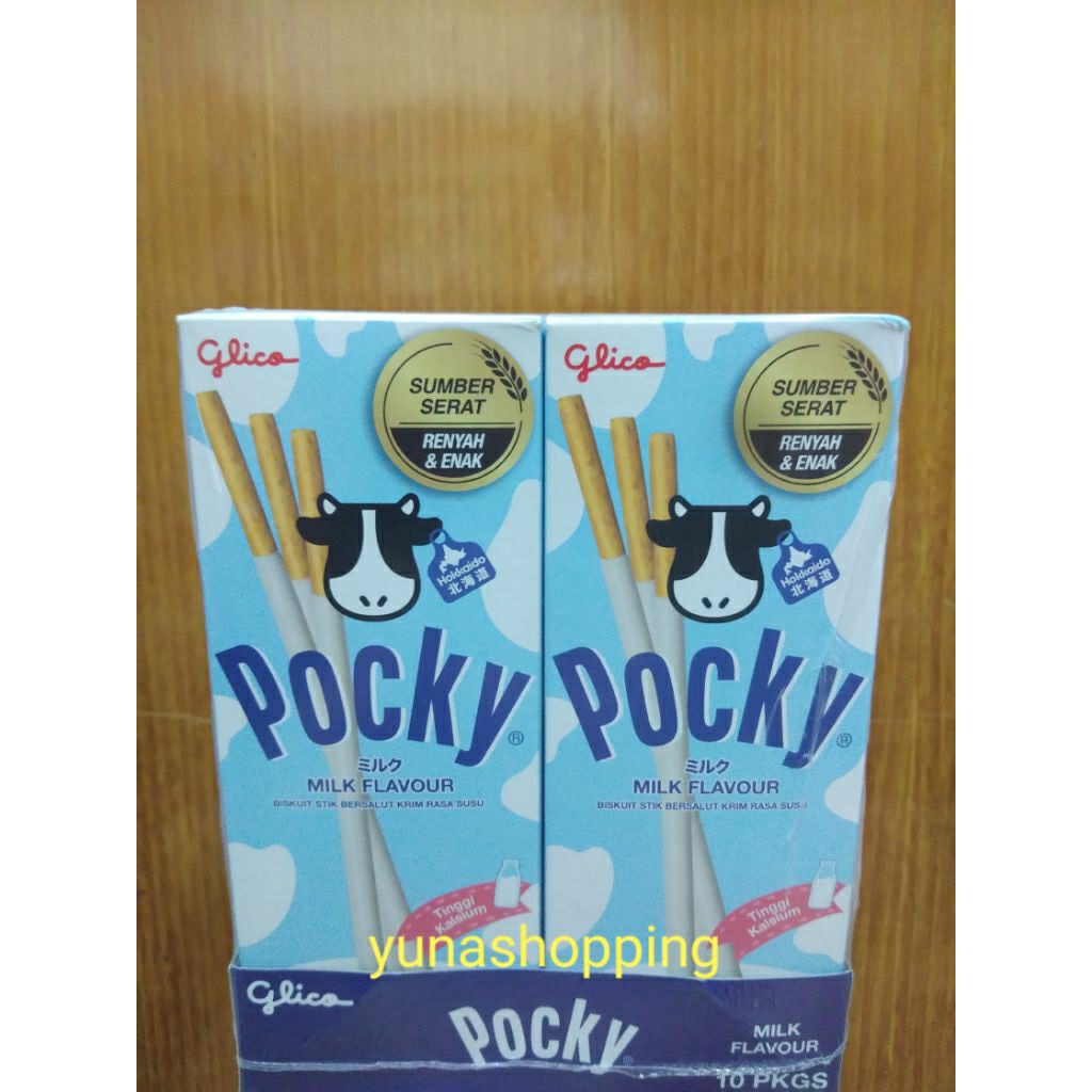 

Pocky biskuit stik rasa susu 1 pack isi 10 pc @21g