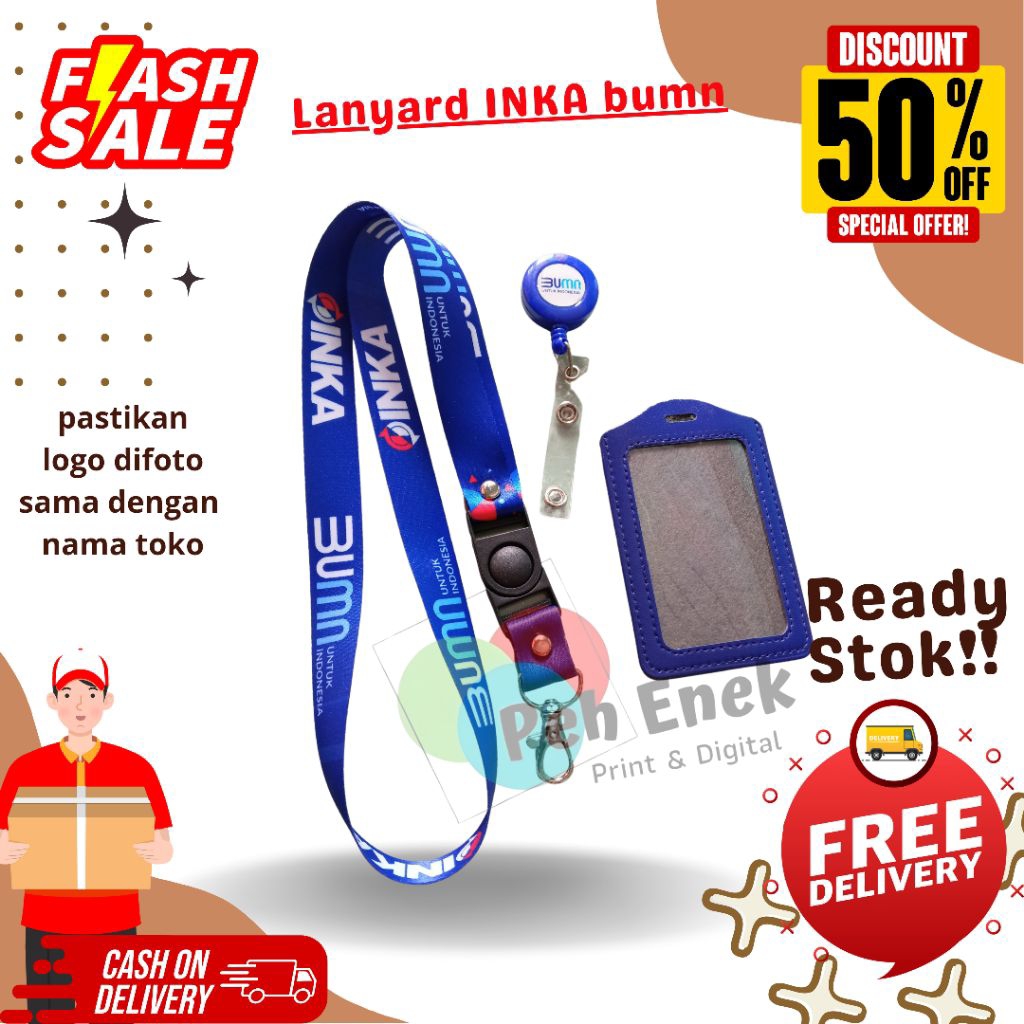 

Tali Card INKA BUMN / Lanyard idcard INKA BUMN TERMURAH GROSIR ECER