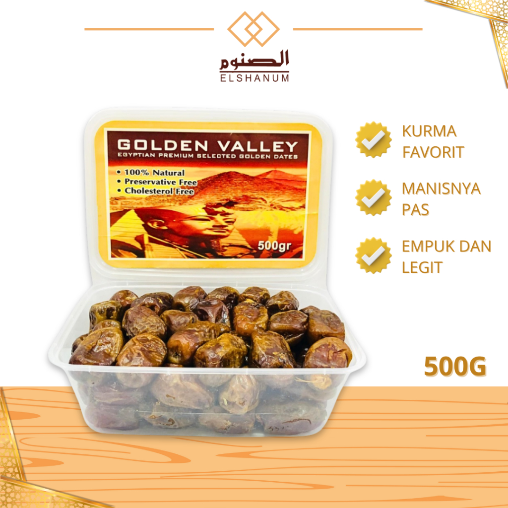 

Kurma Golden Valley 500 gram / Kurma Mesir Madu 500gr / Kurma Mesir Madu Premium / Shabani.Store