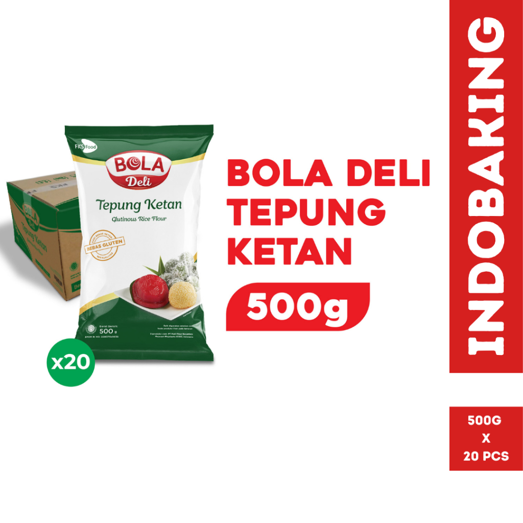 

Tepung Ketan Bola Deli 500g Dus Isi 20 pcs