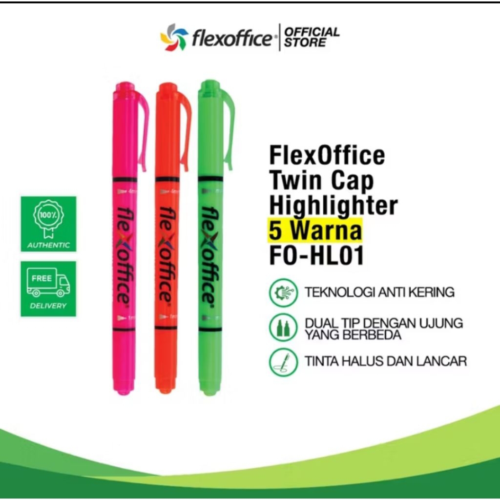 

Stabilo 2 sisi Flexoffice Twin cap F0-HL01