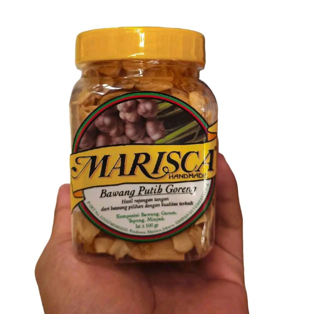 Bawang putih goreng marisca 100 gram per toples
