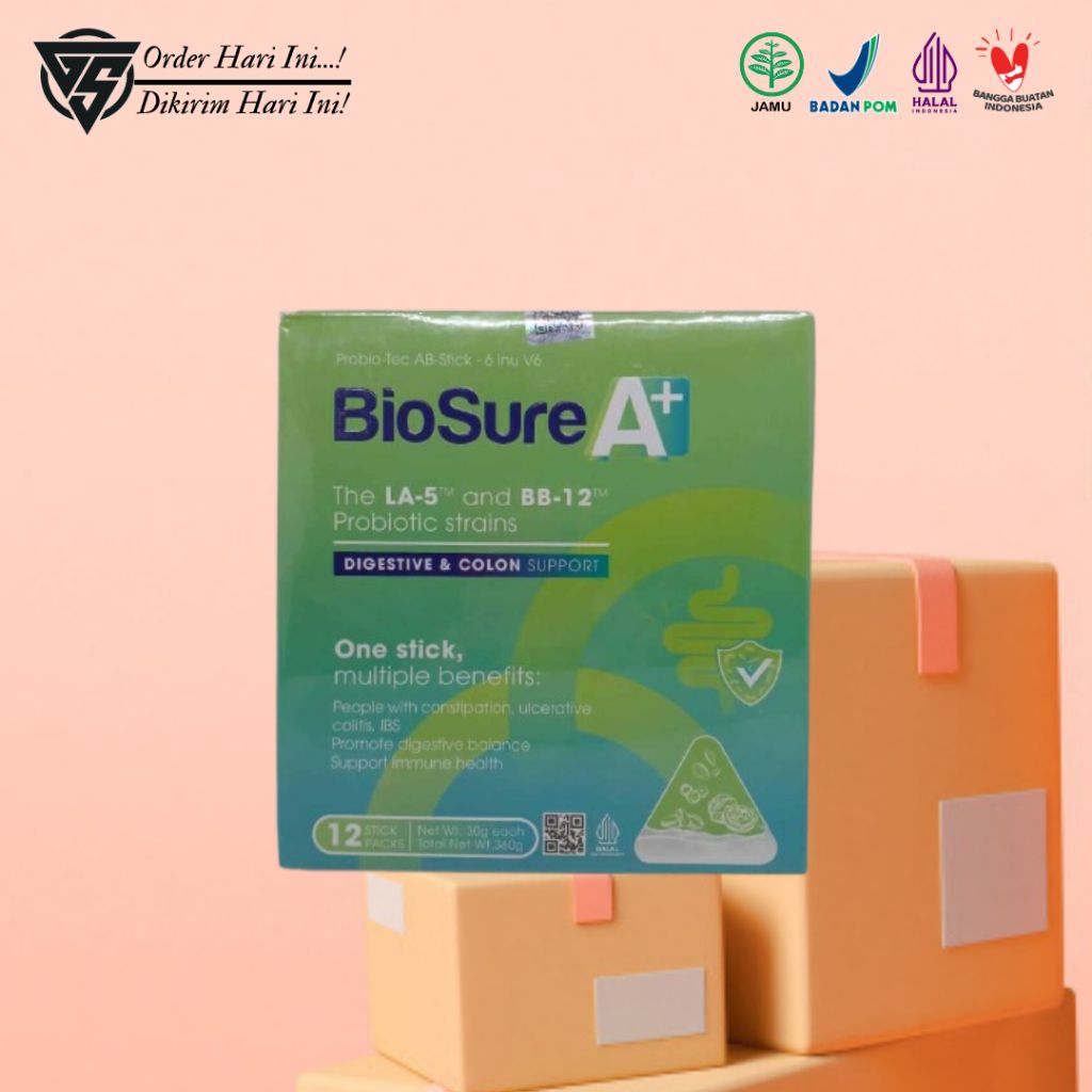 

Biosure A+ Susu Probiotik Obat Penderita Usus Besar & Gangguan Pencernaan Hentikan Diare + Sembelit