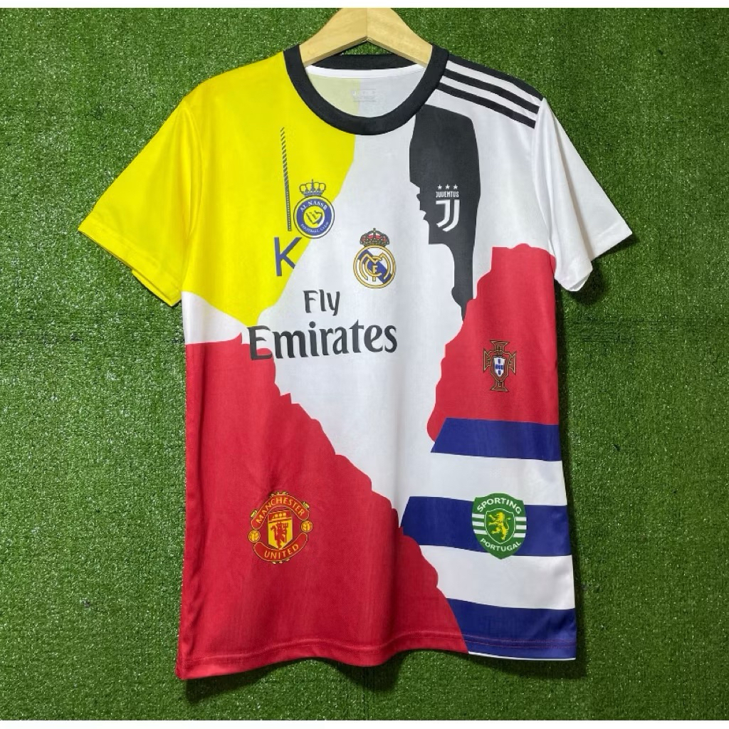 Jersey Kolaborasi Tribute Cristiano Ronaldo (Sporting, Manchester United, Real Madrid, Juventus & Ti