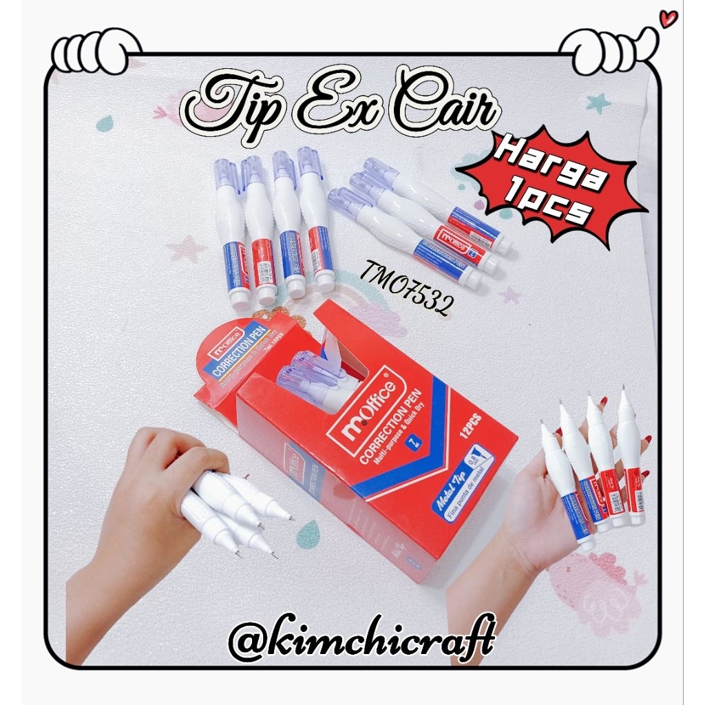 

(1PCS) TIP EX CAIR 7ML / TIP X SEKOLAH / TIPE X STIPO CAIR COLOR / KOREKSI PENGHAPUS PEN / LIQUID CORRECTION PEN FLUID / TMO7532