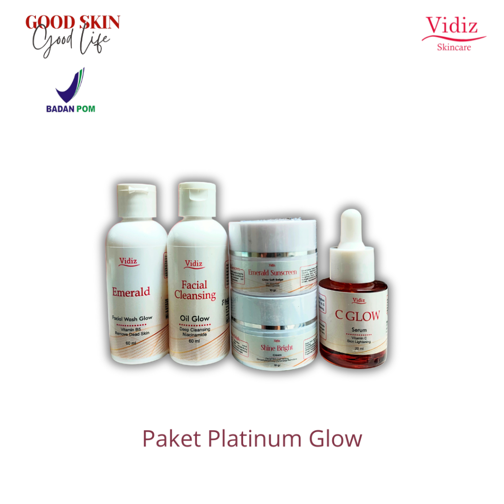 Vidiz Paket Platinum Glow | Paket Skincare Mencerahkan | For Glowing Skin