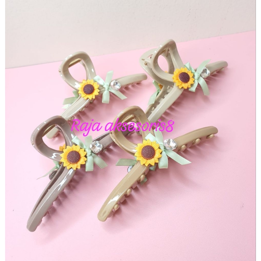 JEDAI FASHION KOREA MOTIF BUNGA MATAHARI / JEDAI RAMBUT ELEGAN KOREA