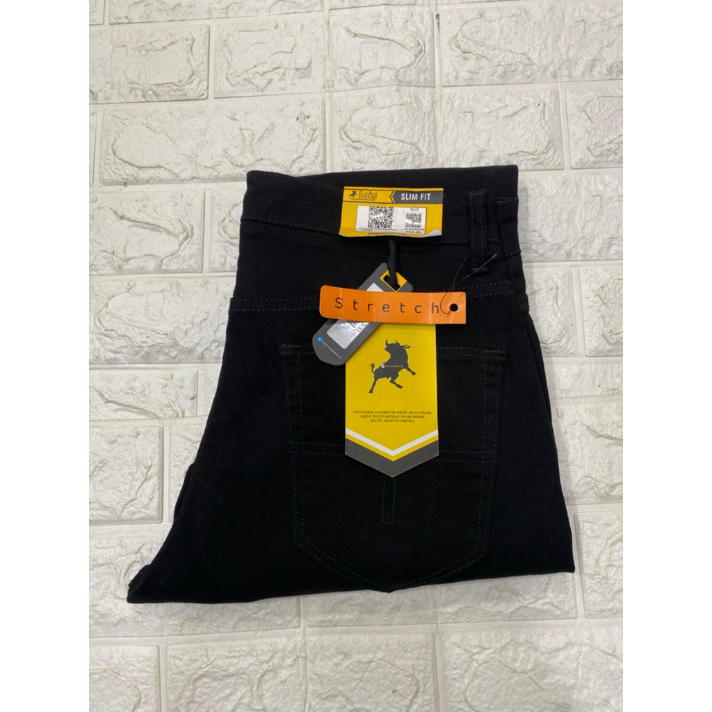 Slim fit jeans hitam Lois CFL099C