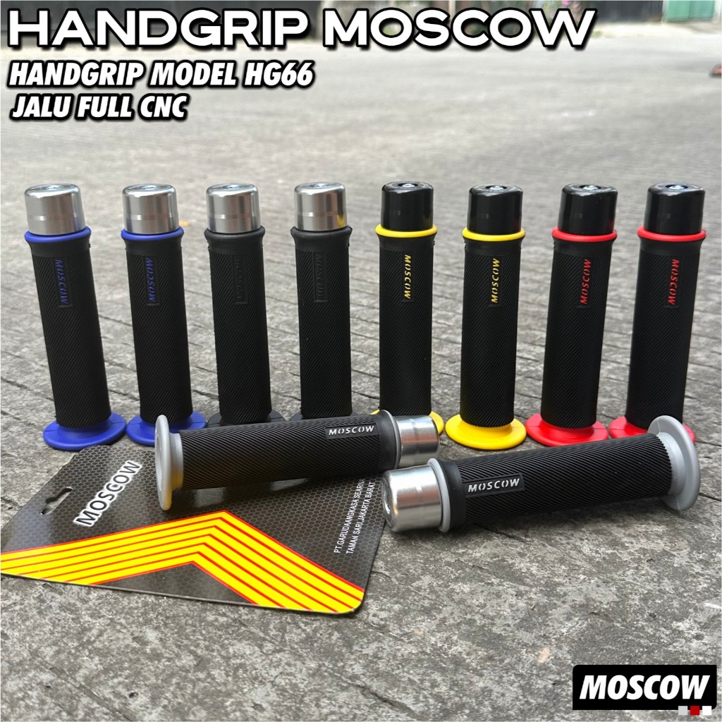 HAND GRIP MOTOR SET JALU BANDUL STANG BAR END FULL CNC WARNA IMPORT UNIVERSAL SEMUA MOTOR MATIC BEBE
