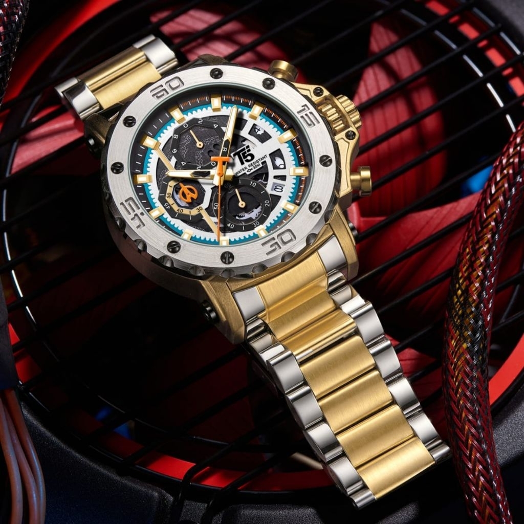 Jam Tangan Pria T5 H 3723G Original