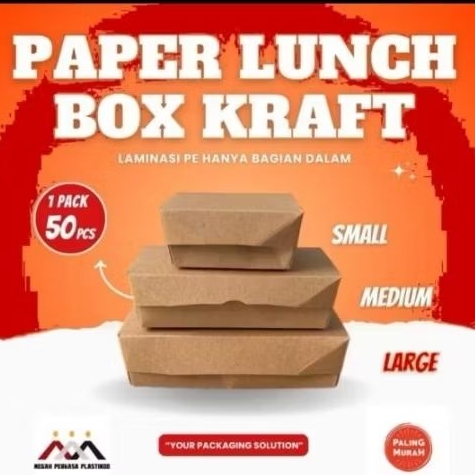 Paper lunch box / kotak nasi karton