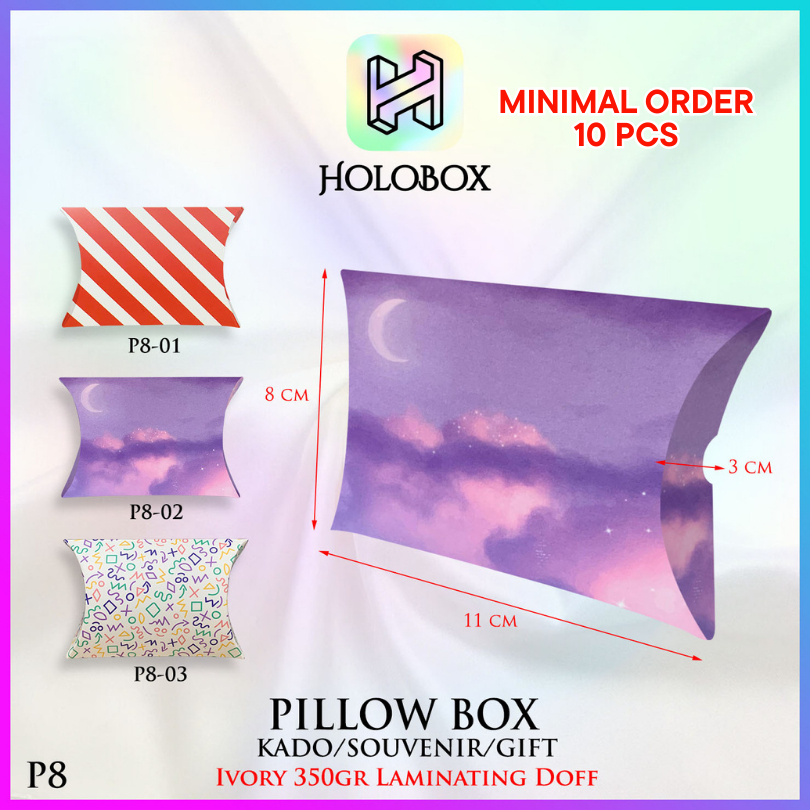 

Pillow Box - Gift Box Anak - Kotak Souvenir Kado Ulang Tahun Anak - P8