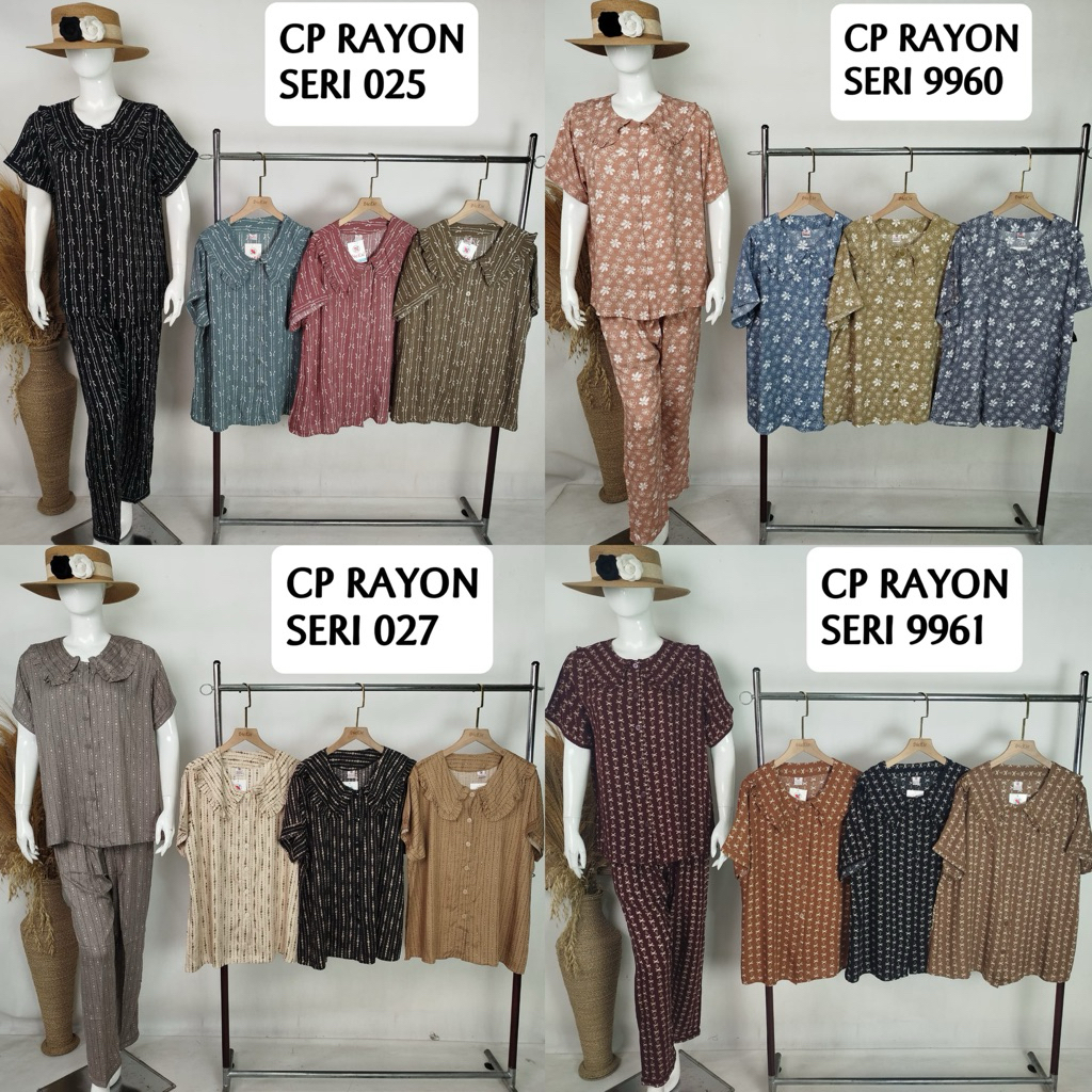 (101882) SIE LIE CP Rayon Lengan Pendek Standar Rayon Adem / baju tidur rayon