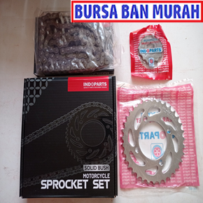 GEAR SET CHAIN KIT (SOLID BUSH) INDOPART Y1535-2898S-VGR Vega R New ORIGINAL MURAH