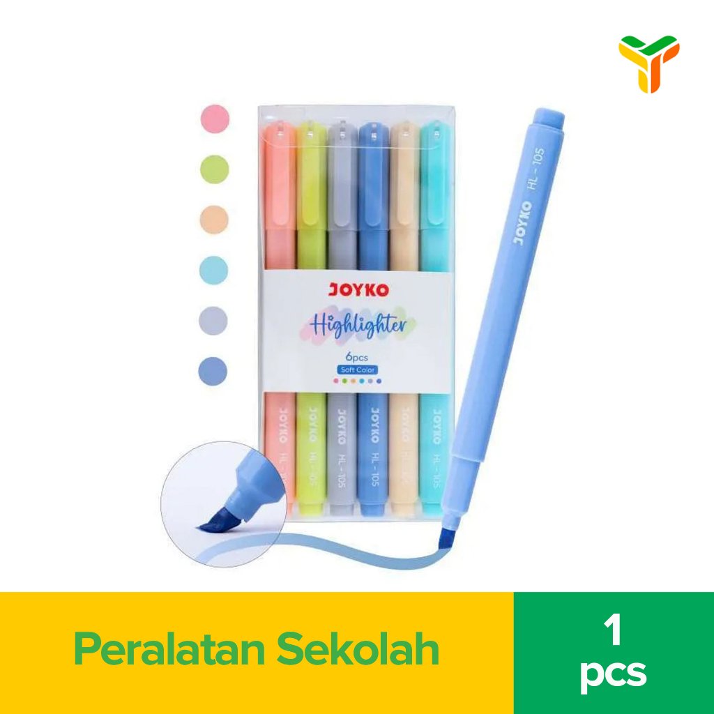 

Joyko Highlighter Soft Color HL-105 – 1 Set 6 Warna