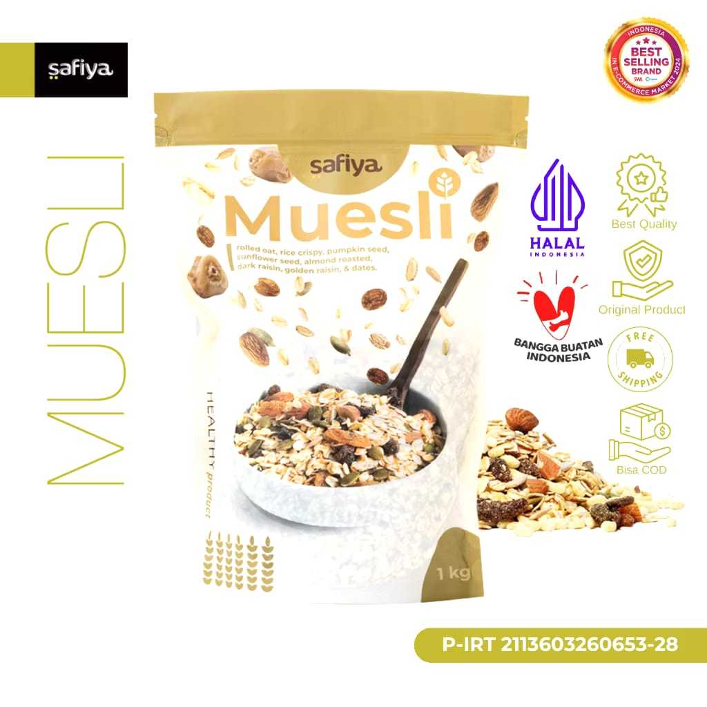 

Safiya Muesli Fruit & Seed 1 Kg Sereal Sehat Original Diet