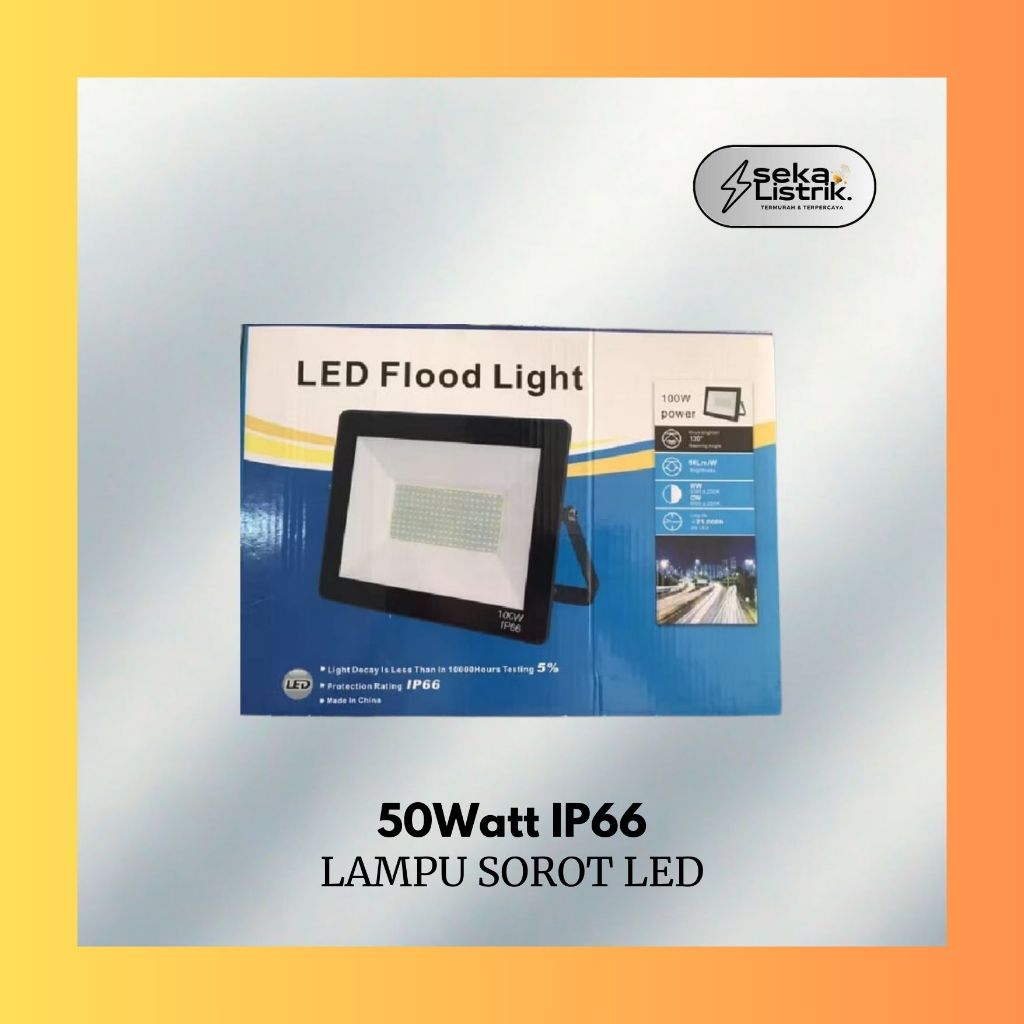 Lampu Sorot LED Flood Light 50W IP66