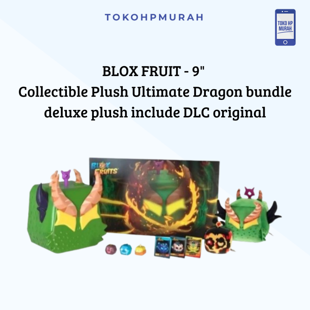 BLOX FRUIT - 9" Collectible Plush Ultimate Dragon bundle deluxe plush include DLC original - toy