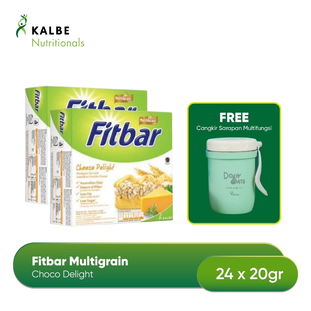 

Fitbar Cheese Delight 12x20gr Multigrain - Isi 2 Free Cangkir Sarapan Multifungsi