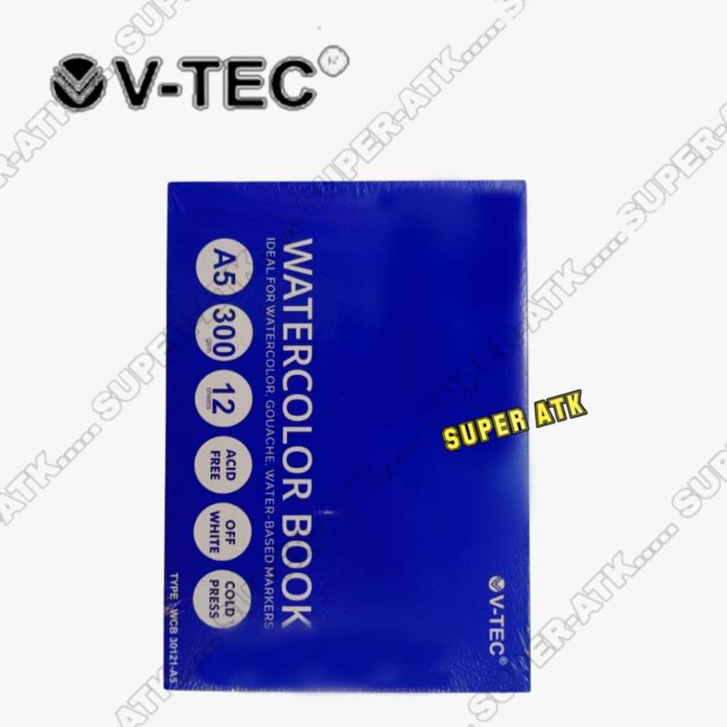 

KERTAS GAMBAR A5 WATERCOLOR V-TEC (ISI 12 LEMBAR)