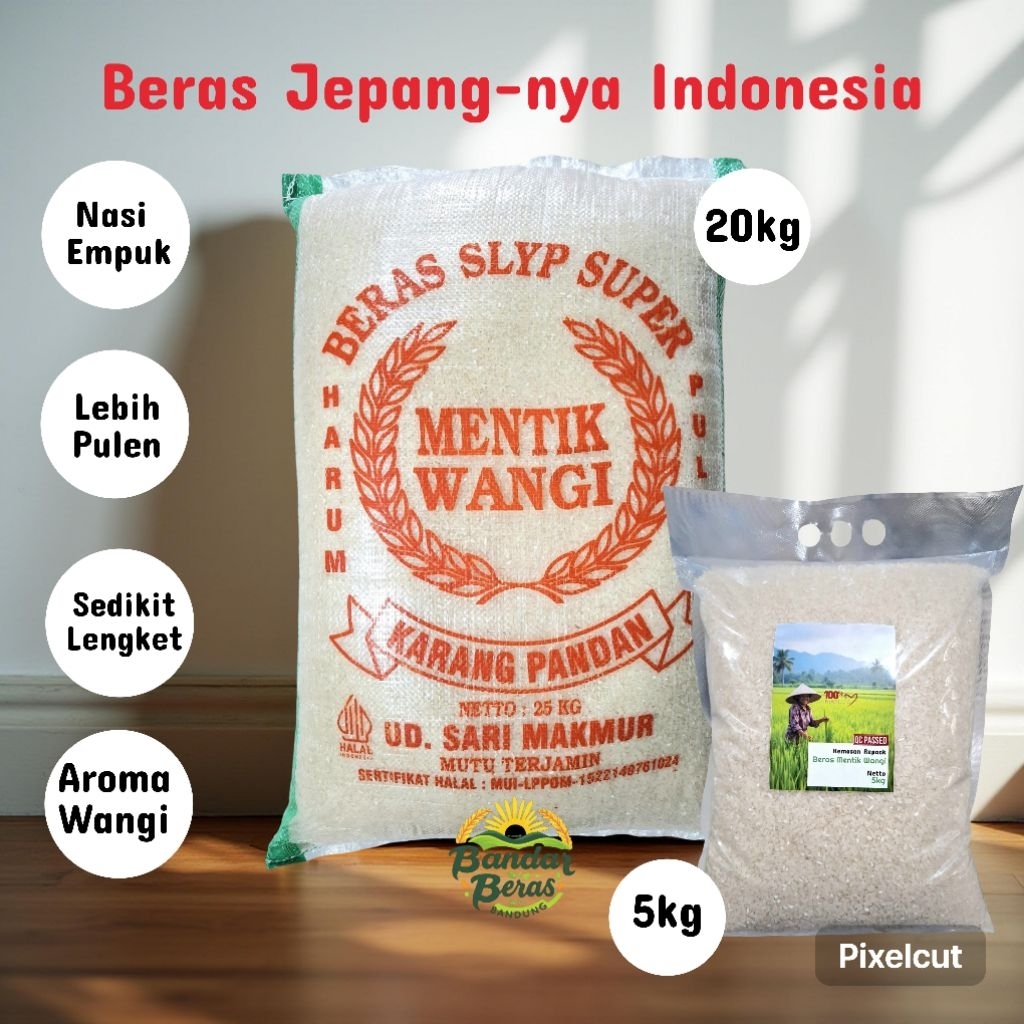 Beras Mentik Wangi 5kg dan 20kg - Beras Jepangnya Indonesia