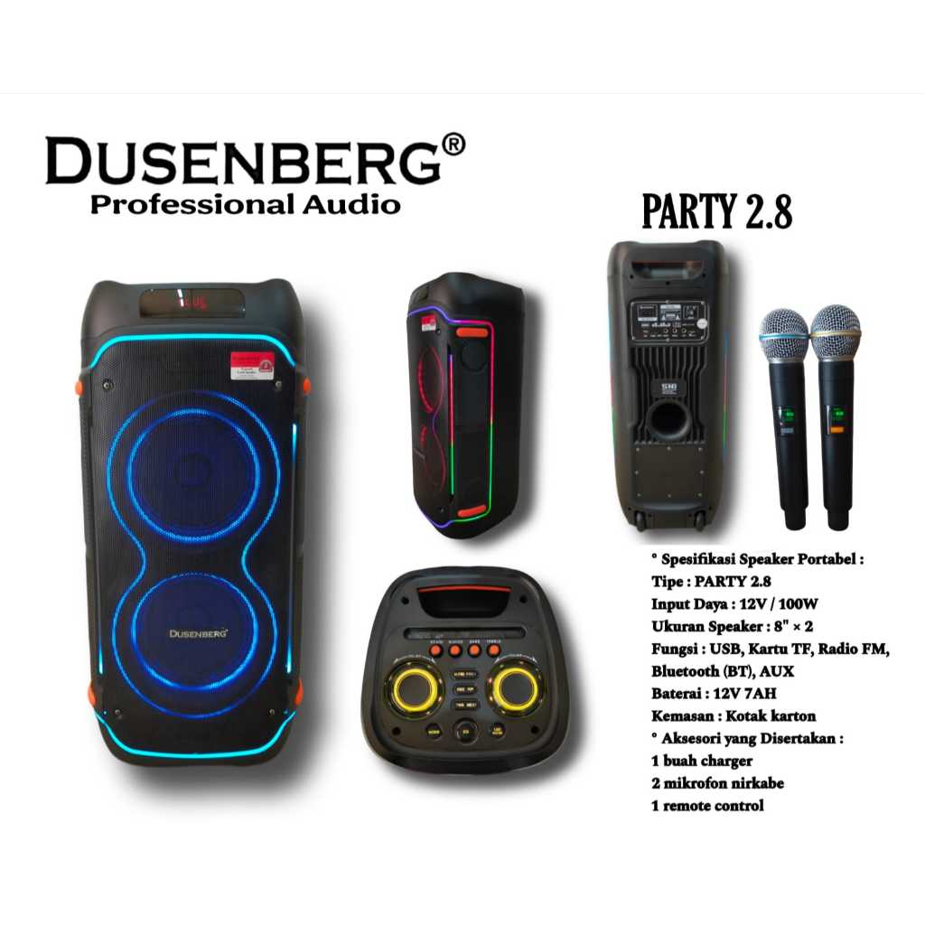 DUSENBERG PARTY 2.8 Portable Speaker