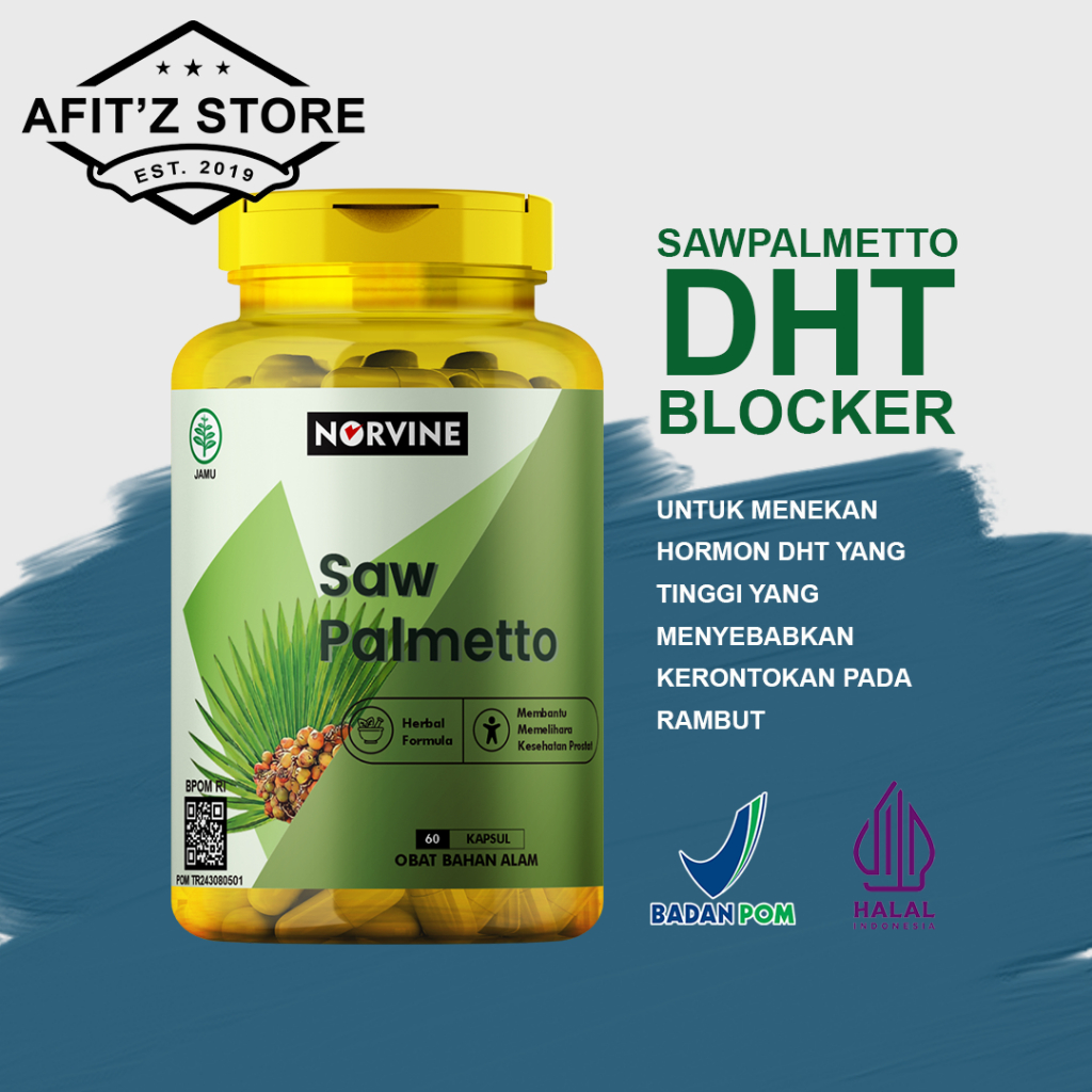 FREE ONGKIR | DHT Blocker Alami Norvine Saw Palmetto Original