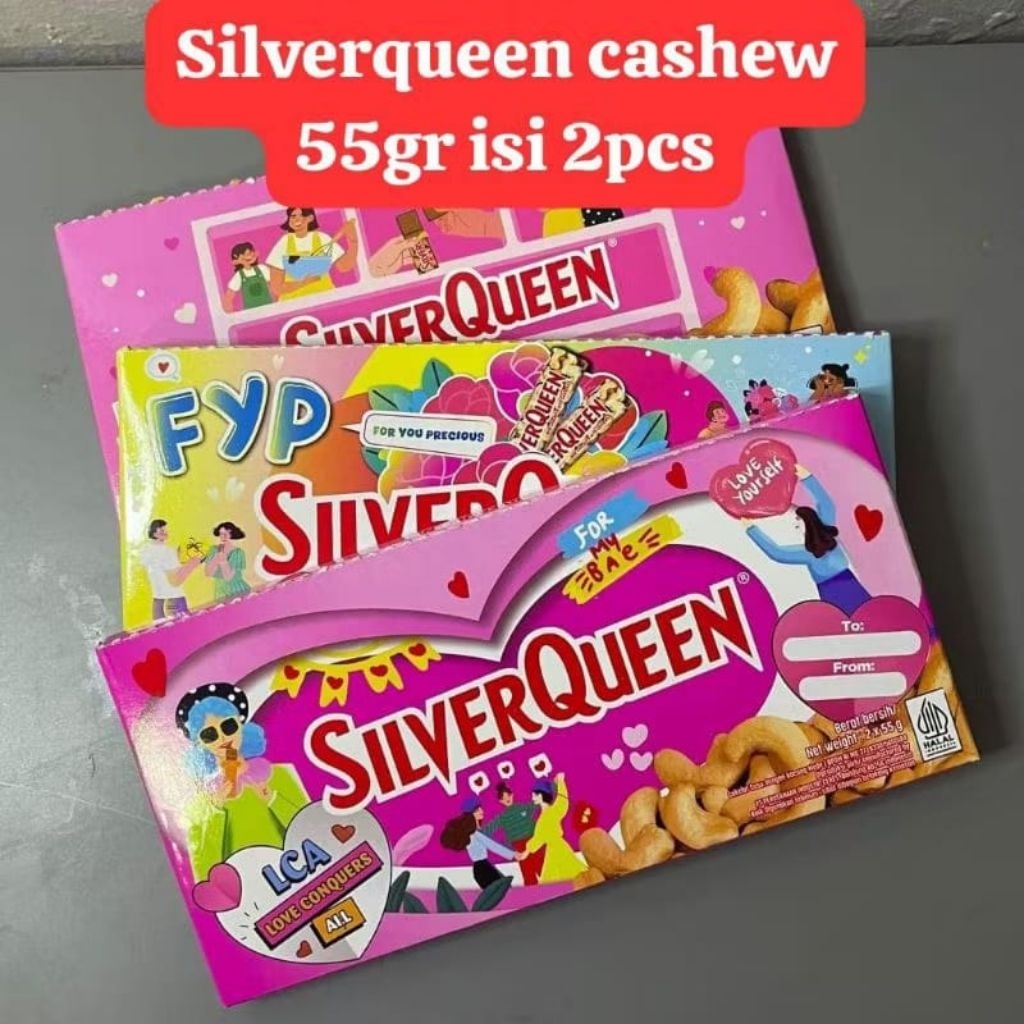 

Silverqueen 55gr × 2pcs Cashew - NEW EDITION