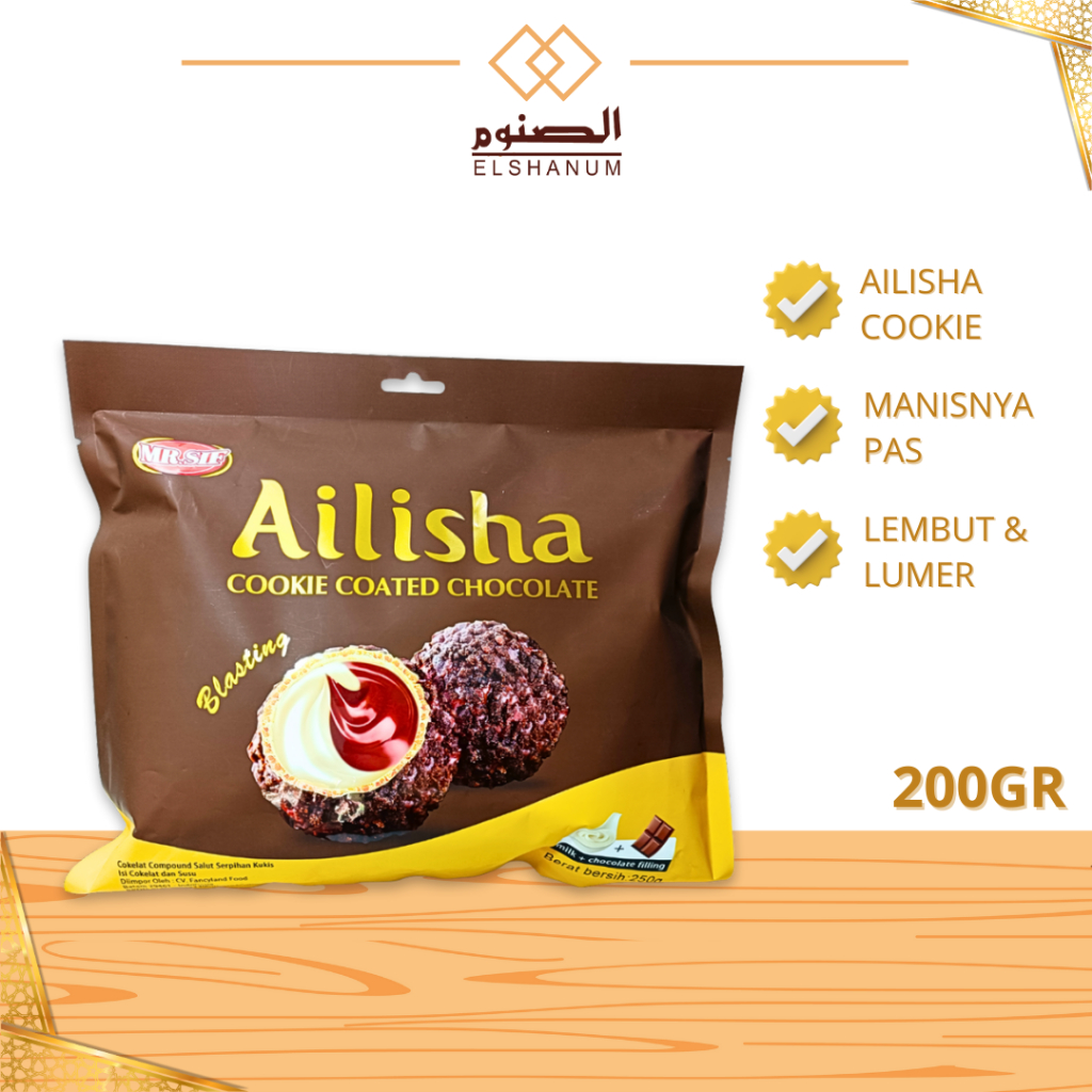 

Coklat Ailisha Cookie Coated Chocolate 250gr Premium Original Turkey, shabani store