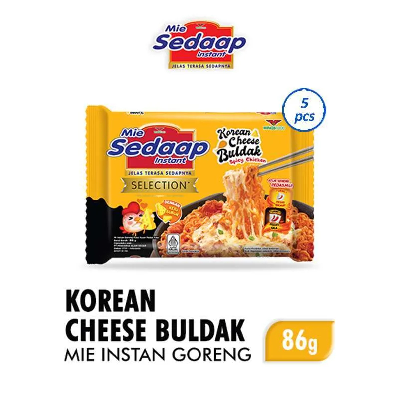 

SEDAAP MIE INSTAN KOREAN CHEESE BULDAK ISI 5 PCS