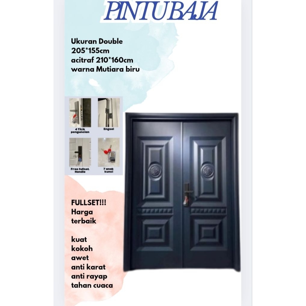 PINTU BAJA DOUBLE/PINTU UTAMA/PINTU DOUBLE/PINTU RUMAH