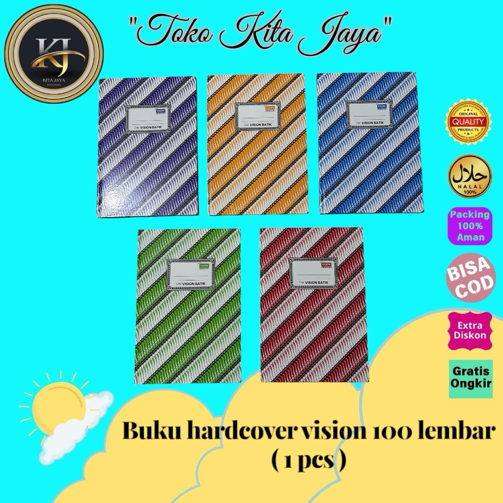 

Buku Hardcover 100 lembar folio vision