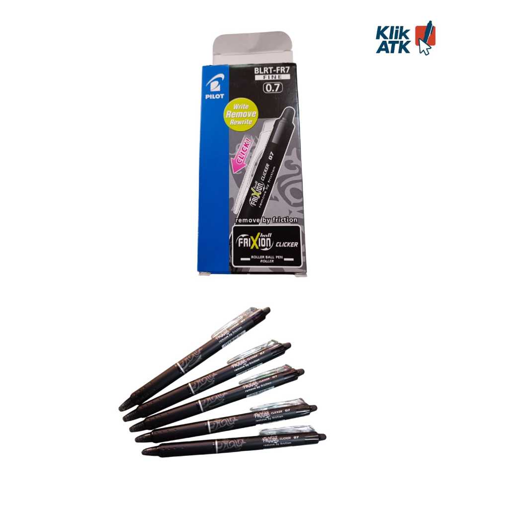 

Pulpen Hapus, Erasable Pen Pilot Frixion 0.5 &0.7 , Warna Biru Dan HItam - Per Pcs