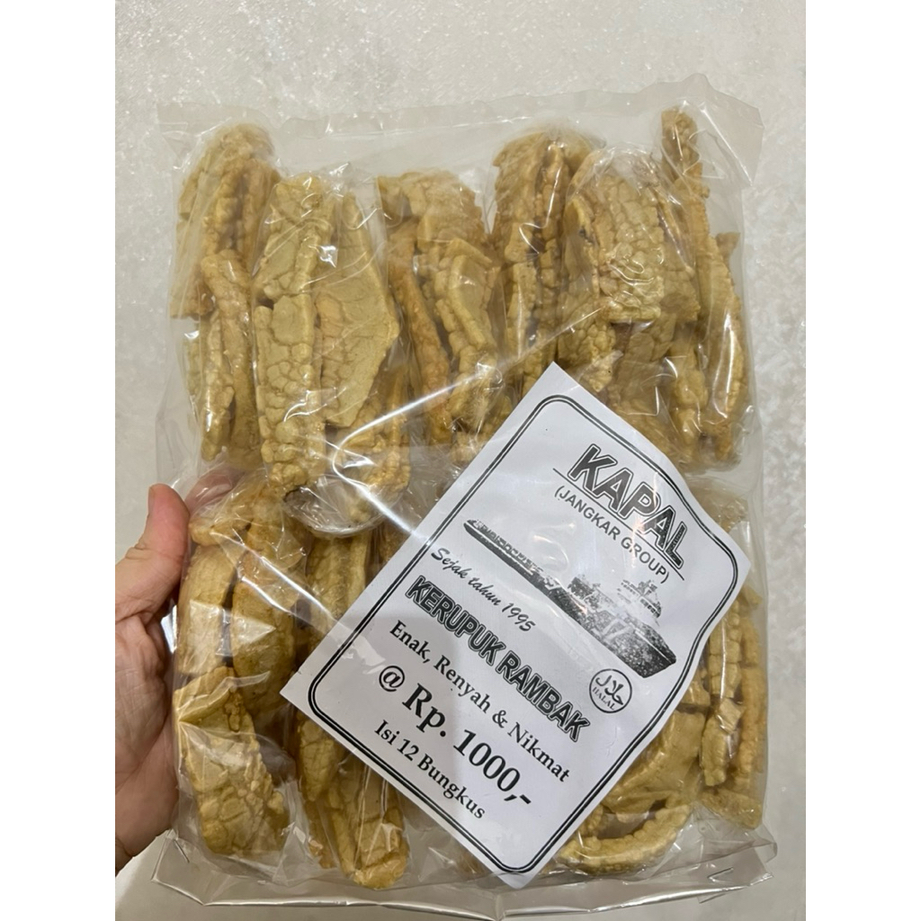 

Kerupuk rambak kapal 1 pack isi 12 bungkus