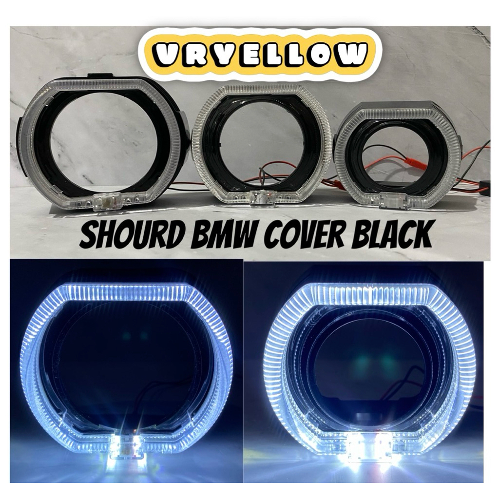 SHROUD BILED MODEL BMW COVER BLACK Uk 3 Inch 2,5 Inch 1’5 Inch