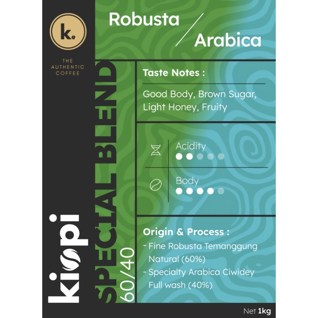

KIOPI Coffee House Blend 60/40