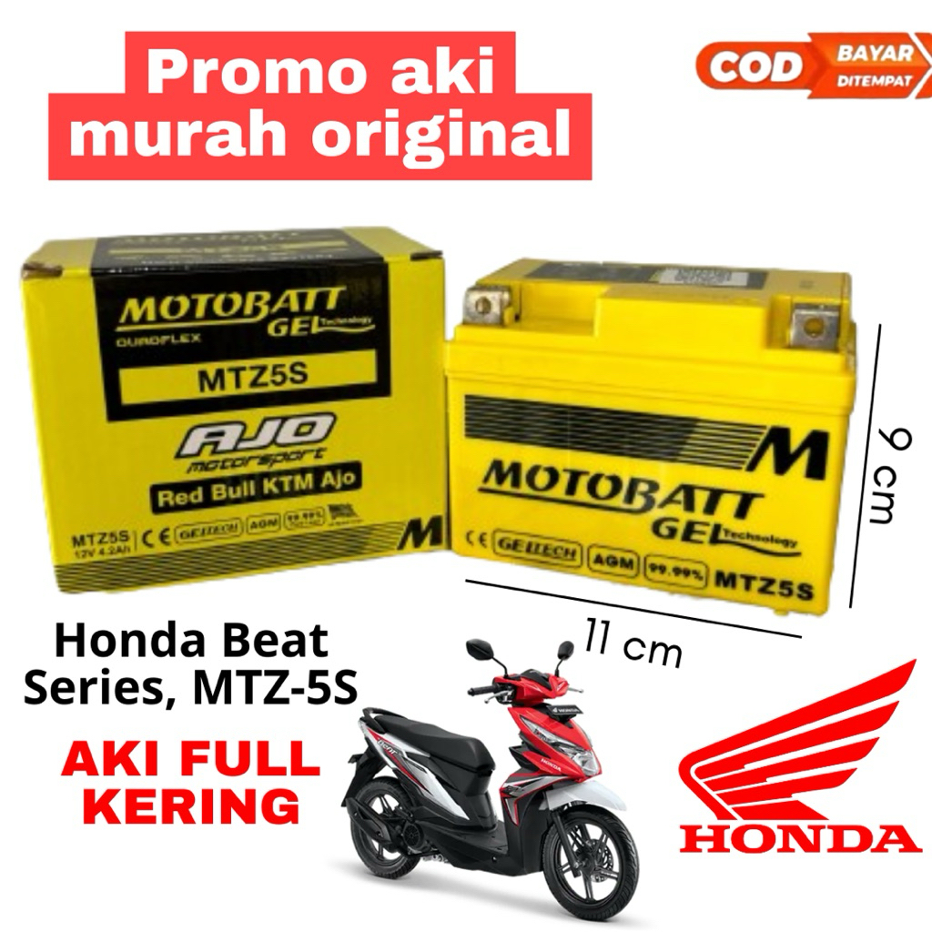 AKI MURAH ORIGINAL MOTOBATT MTZ5S