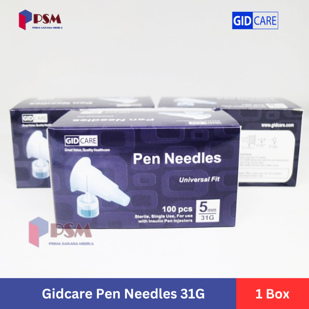 GIDCARE Pen Needle 31G x 5mm / Pen Nidle Insulin 31G