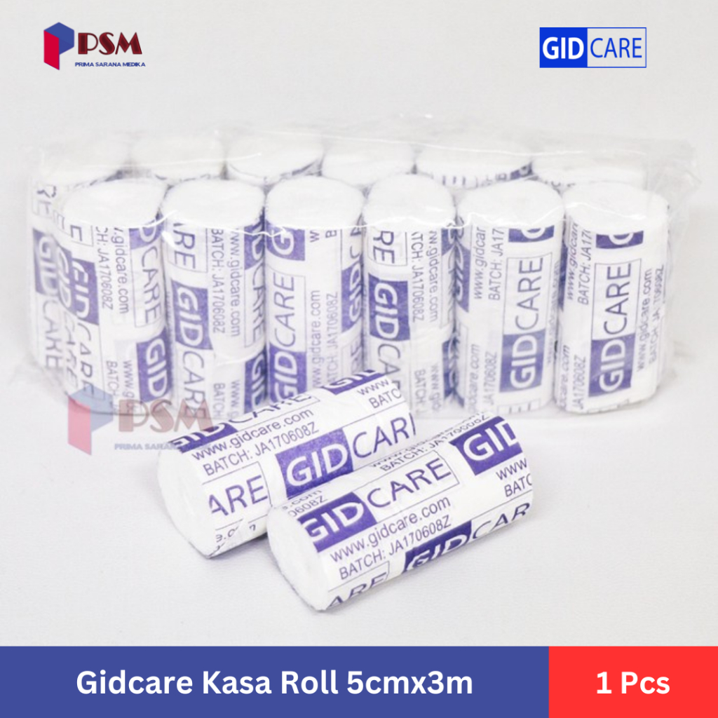 Perban Kasa Kain Gulung / Verban Pembalut Luka 4yard x 5cm - GIDCARE