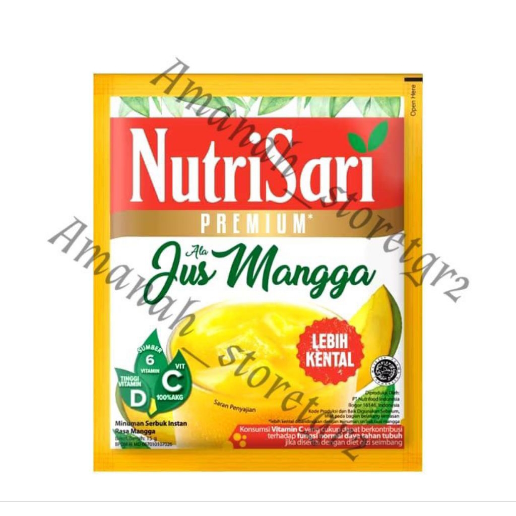 

Nutrisari premium jus mangga 1 renceng / 10 sachet murah