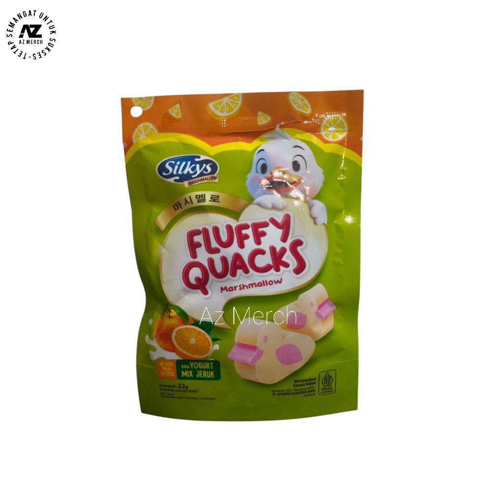

TERBARU Marshmallow Bentuk Bebek Fluffy Quacks Rasa Yogurt Mix Jeruk 22gr