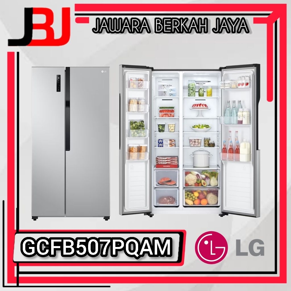 Kulkas LG Side by Side inverter 509L Kulkas LG GCFB507PQAM