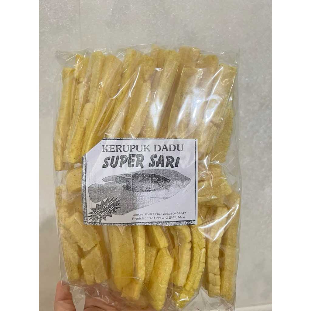 

Kerupuk dadu super sari 1 pack isi 12 bungkus