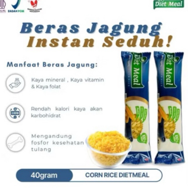 

[INSTAN SEDUH] BERAS JAGUNG DIET 30 GRAM, 25 kalori langsung seduh