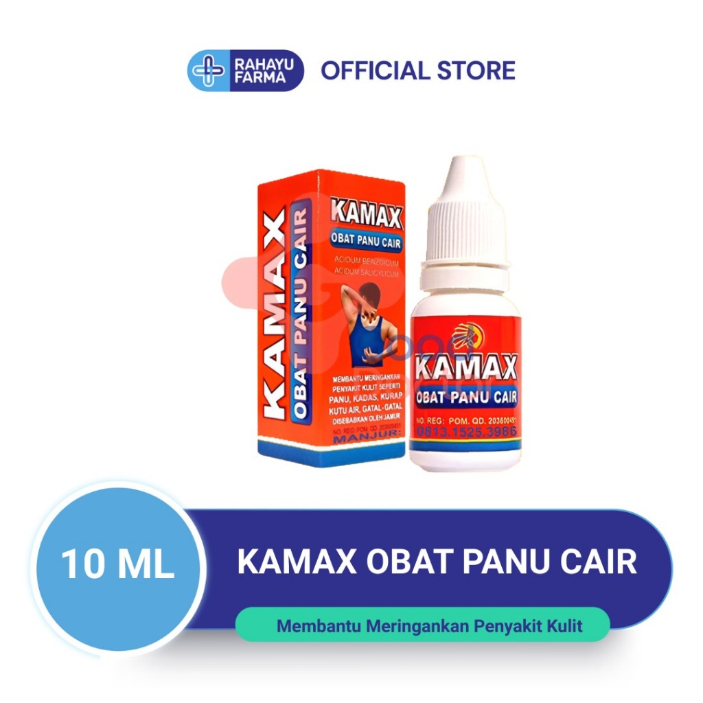 KAMAX OBAT PANU CAIR – Obat cair untuk membantu atasi panu dan menjaga kesehatan kulit.