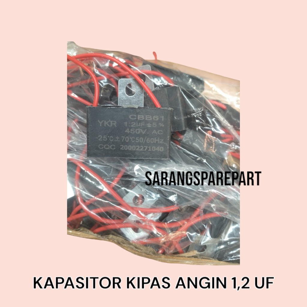 KAPASITOR KIPAS ANGIN 1,2UF / KAPASITOR KIPAS ANGIN 1,2 UF / KAPASITOR KIPAS ANGIN 1,2 MIKRO / CAPAC