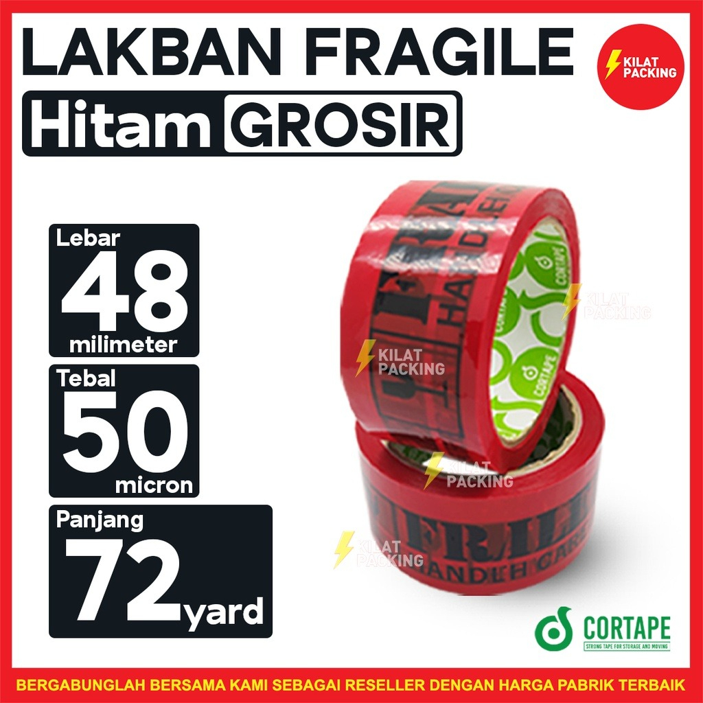 

Isolasi Lakban Handle With Care Stiker Solatip Plakban Fragile Satuan