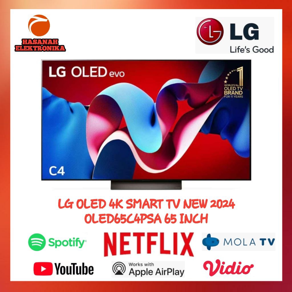 LG OLED65C4PSA / LG OLED65C4 OLED EVO 4K SMART TV A9 AI GEN7 65 INCH